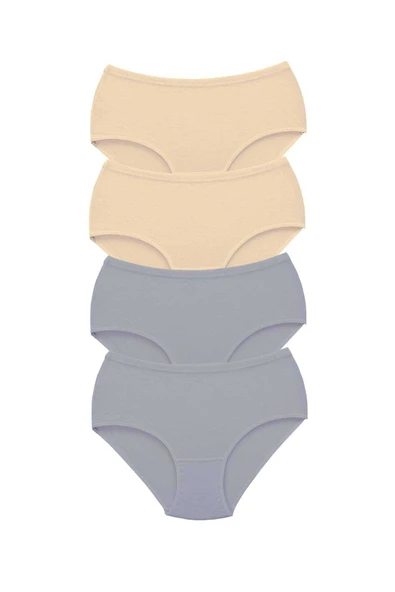 4 Adet Tutku Kadın Yüksek Bel Bato Kalın Lastik Külot S8 - Resim 2