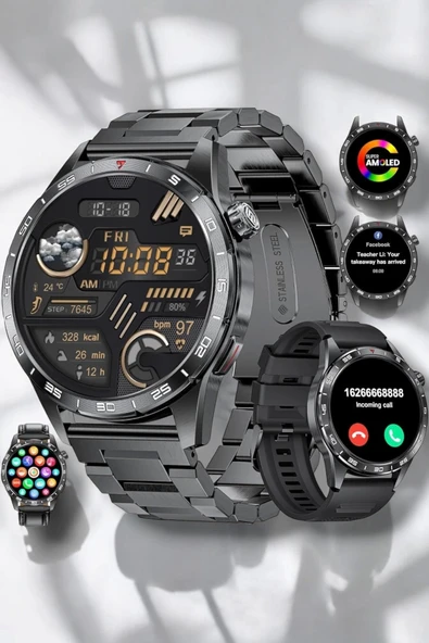 Akıllı Saat Uyku Ve Sağlık Takibi Bildirim Görme Arama Cevaplama - Resim 5