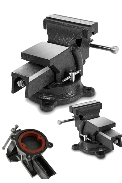 Moonshop Alman Modeli Pro 150mm 360" Dönerli Taban Dövme Çelik Sabit Tezgah Masa Mengenesi...