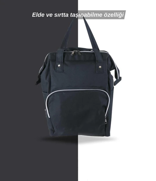 Tommybaby Anne Bebek Bakım Sırt Çantası Biberon Termoslu Sıvı Geçirmez Bebek Çantası - 8