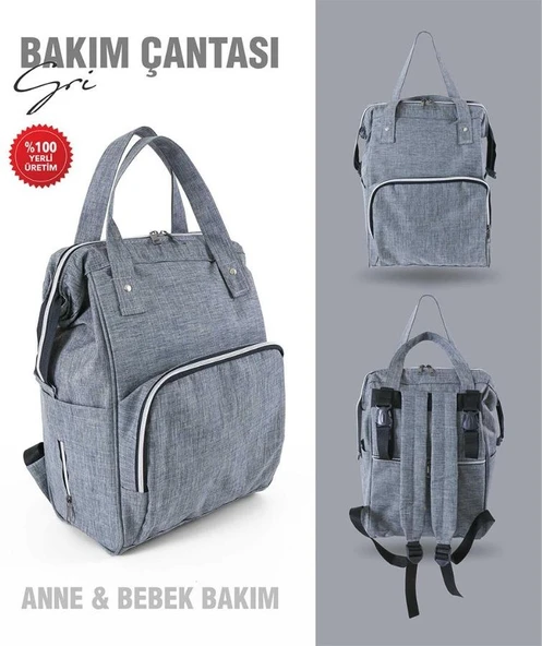 Tommybaby Anne Bebek Bakım Sırt Çantası Biberon Termoslu Sıvı Geçirmez Bebek Çantası - 2