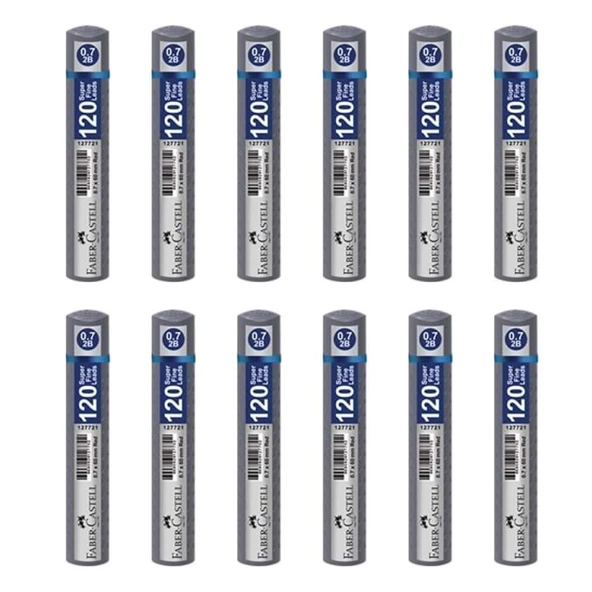 Faber-Castell Grip Min 0.7 mm 120'li Tüp Gri - 12 Adet