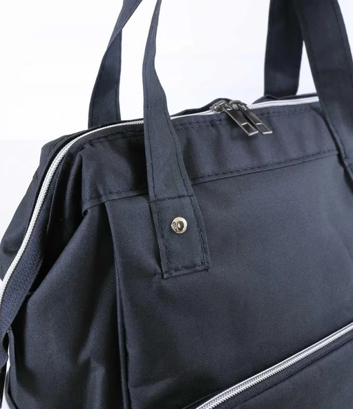 Tommybaby Anne Bebek Bakım Sırt Çantası Biberon Termoslu Sıvı Geçirmez Bebek Çantası - 11