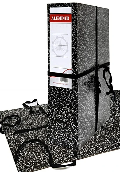 Alemdar Karton Klasör Geniş Siyah | 49300 - 3