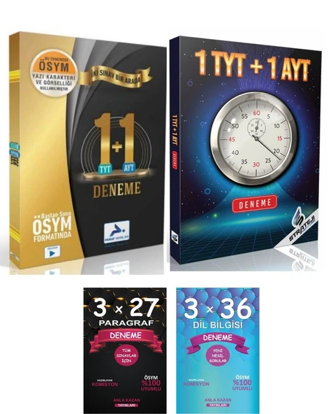 Anla Kazan Deneme Seti + 2 TYT Deneme + 2 AYT Deneme Paraf+Strateji - 2
