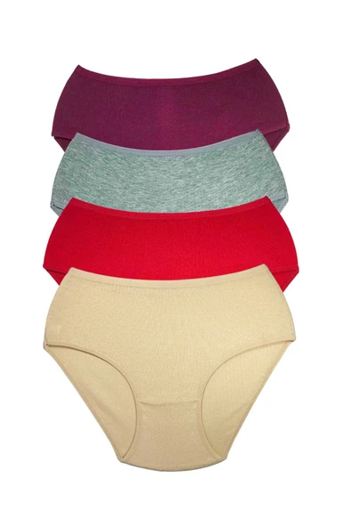 4 Adet Kadın Yüksek Bel Ribana Bato Külot S102 - Resim 2