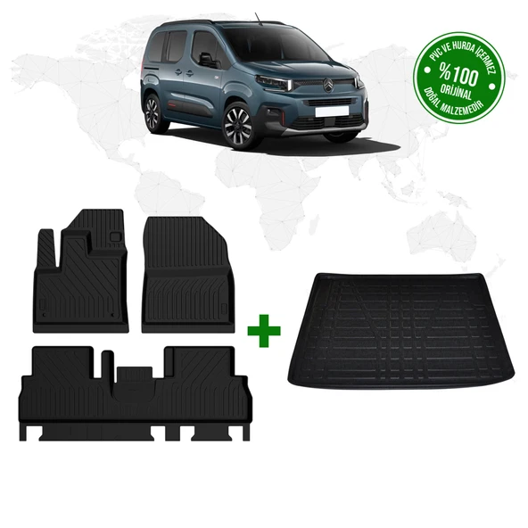 Citroen Berlingo 4D Havuzlu Paspas ve Bagaj Havuzu 2024 Model Ve Sonrası ürün görseli 1