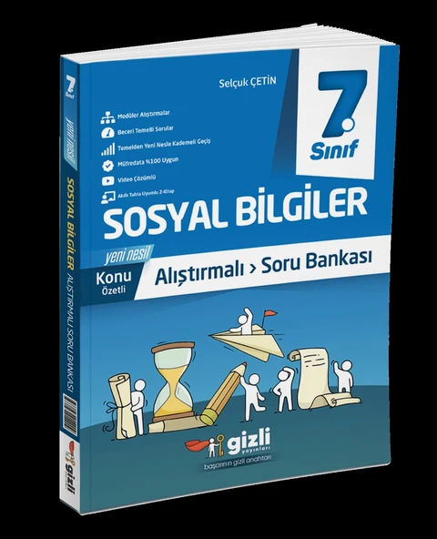 Gizli Yayınları 7. Sınıf Sosyal Bilgiler Konu Anlatımlı Alıştırmalı Soru Bankası