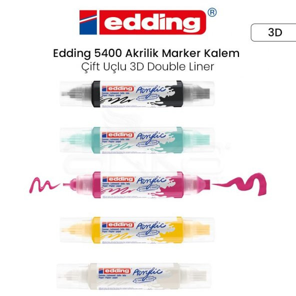 Edding Akrilik 3D Double Lıner Trafik Beyaz 922 5 adet
