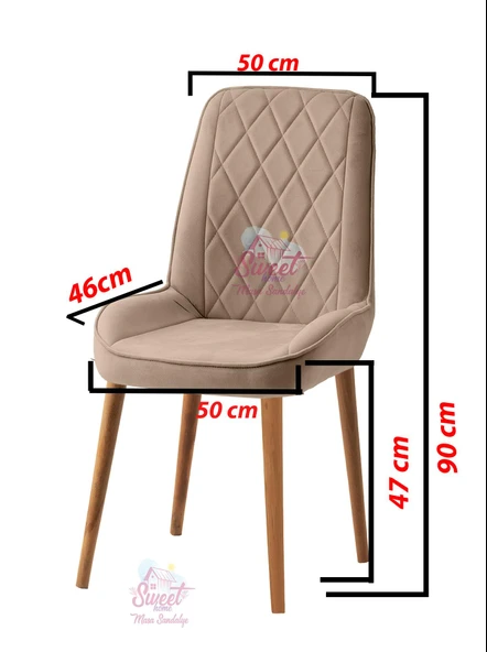 Kelebek Açılır Gizli Kaşıklıklı Masa 4 Adet Fulya Sandalye Takım - 8