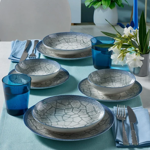 GÜRAL PORSELEN Camelia 6 Kişilik 24 Parça Yemek Takımı 13261 ürün görseli 1