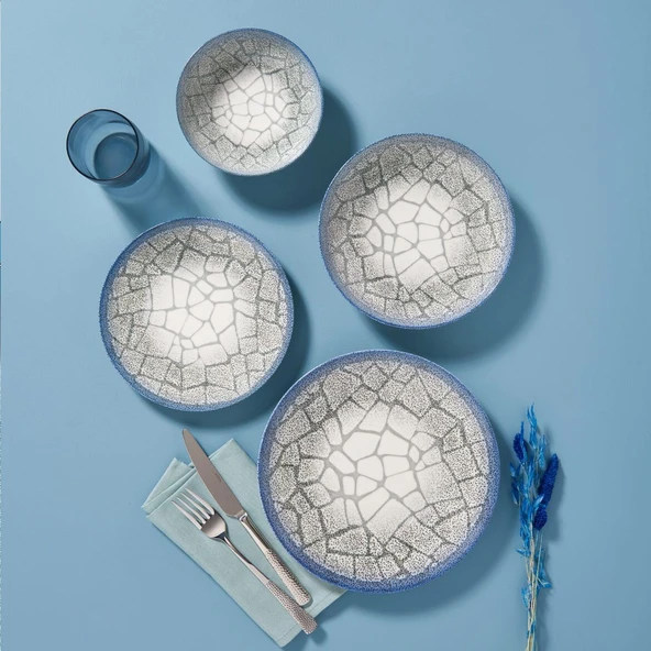 GÜRAL PORSELEN Camelia 6 Kişilik 24 Parça Yemek Takımı 13261 - Resim 4