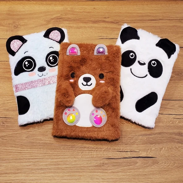 Panda Tasarımlı Peluş Defter - 4