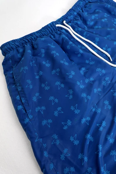 Erkek Cepli Fileli Suda Desen Çıkan Deniz Şortu - Resim 5