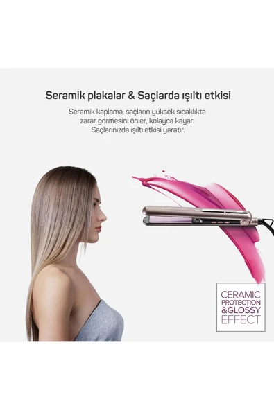 Arzum Bellisima Saç Düzleştirici AR5062 Creativity Glossy Pembe 204DSERI - 3