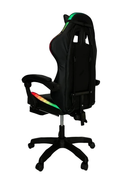 Fashcolle Black Star Işıklı - Masaj Özellikli Oyuncu Koltuğu Black - 3