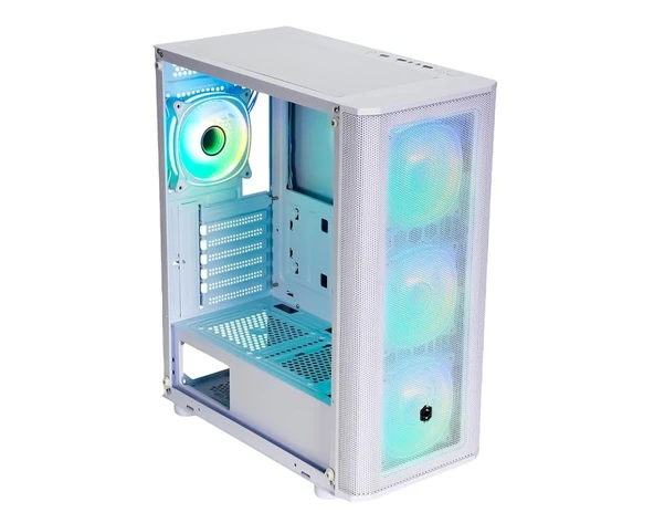 FRISBY 650 W OYUNCU KASA CM-106 80+ BEYAZ DOUBLE ARGB - 2