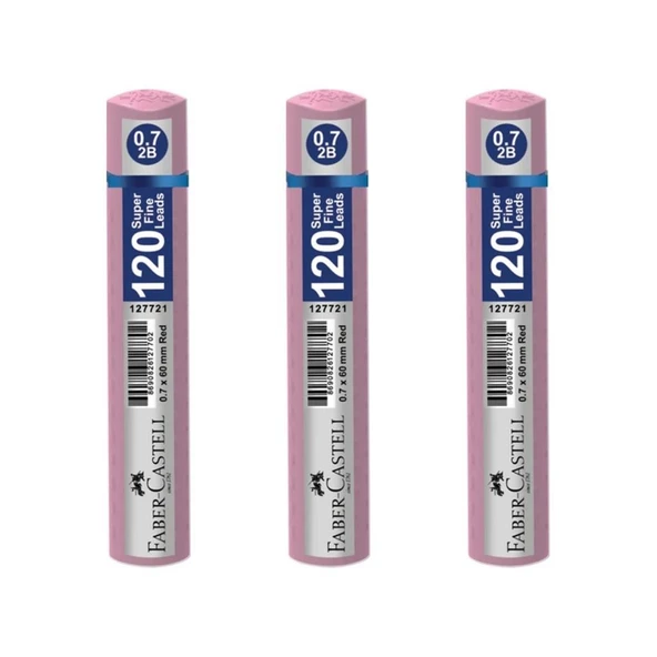 Faber-Castell Grip Min 0.7 mm 120'li Tüp Gül - 3 Adet