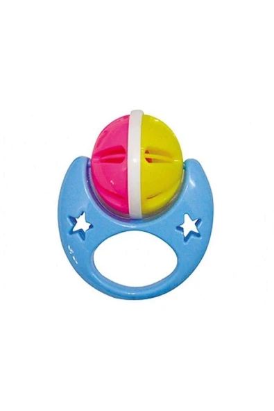 Ay Şeklinde Bebek Çıngırağı 11x11 cm - Resim 2
