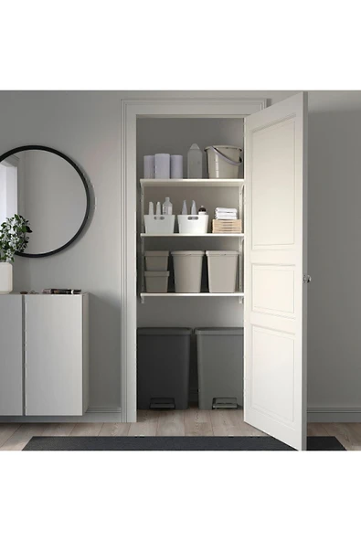 KNÖCKLA ÇÖP KUTUSU, Koyu Gri, 50 lt, BÜYÜK BOY ÇÖP KUTUSU HACİM 50 LT - 2