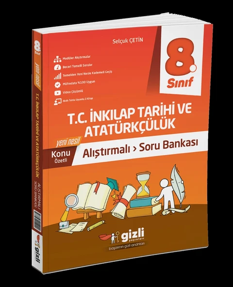 Gizli Yayınları 8. Sınıf LGS İnkilap Tarihi Alıştırmalı Soru Bankası