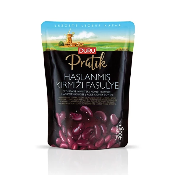 Duru Pratik Haşlanmış Kırmızı Fasulye 400g