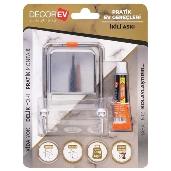 Decorev DC-542 Dekoratif Banyo Mutfak İkili Havlu Askısı - 3
