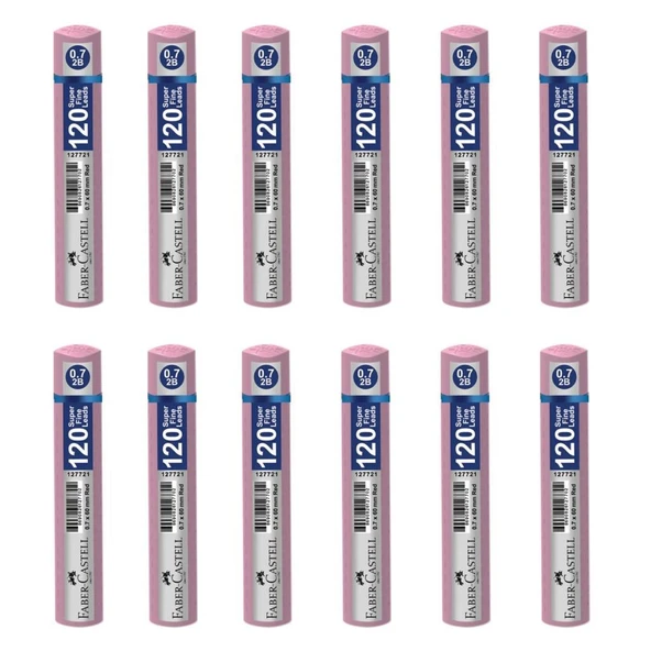 Faber-Castell Grip Min 0.7 mm 120'li Tüp Gül - 12 Adet