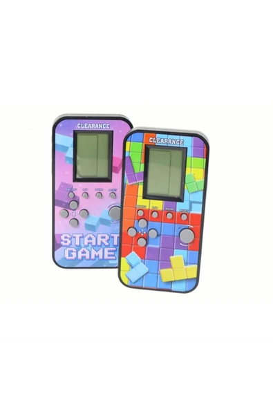 AbaTech TELEFON GÖRÜNÜMLÜ OYUNCAK TETRİS 99 OYUNLU PİLLİ NOSTALJİK EL TETRİSİ ZEKA OYUNCAĞI - 2