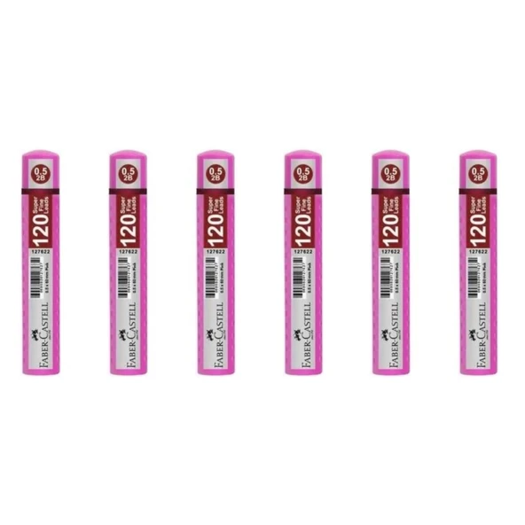 Faber-Castell Grip Min 0.5 mm 120'li Tüp Pembe - 6 Adet