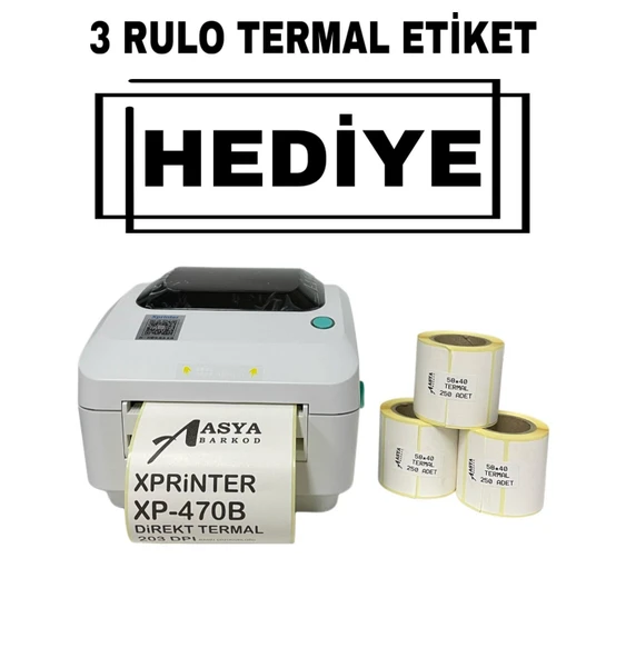 Xprinter XP-470B Barkod Yazıcı 203 DPI