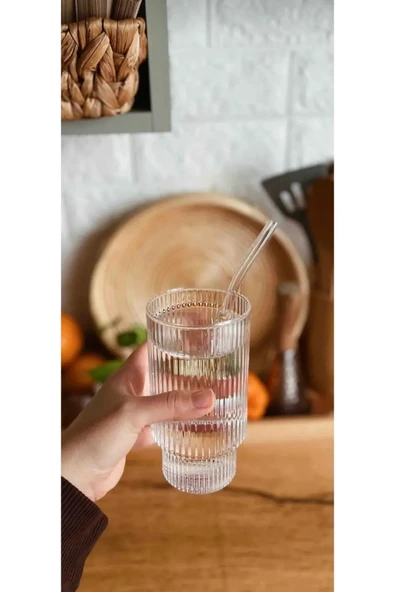 400 ML Isıya Dayanıklı Borosilikat Origami Stil Bardak - Borosilikat Bardak 1 Adet - 3