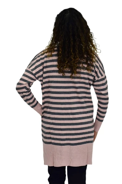 Kadın Çizgili Oversize Kazak BGL-ST04083 - Resim 5