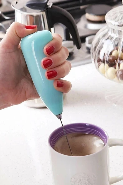 Mini Mixer Kahve Süt Köpürtücü Karıştırıcı Cappucino Mikser - Pratik Pilli Köpürtücü 1137 Bh - 2