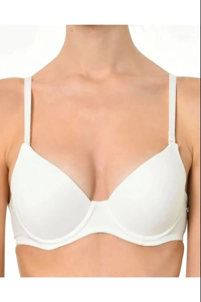 Kadın Ekru Günlük Basic Dolgulu Push-Up Sütyen 2250