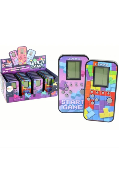 AbaTech TELEFON GÖRÜNÜMLÜ OYUNCAK TETRİS 99 OYUNLU PİLLİ NOSTALJİK EL TETRİSİ ZEKA OYUNCAĞI