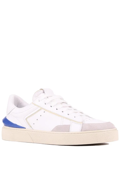 Shoetyle - Beyaz Hakiki Deri Bağcıklı Erkek Sneaker 666-23 - 3