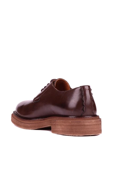 Shoetyle - Kahverengi Hakiki Deri Bağcıklı Erkek Ayakkabı 666-4052 - Resim 5