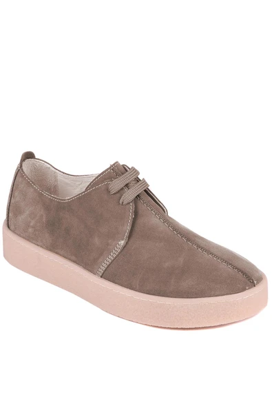 Shoetyle - Gri Hakiki Süet Bağcıklı Erkek Günlük Ayakkabı 666-21 - 2