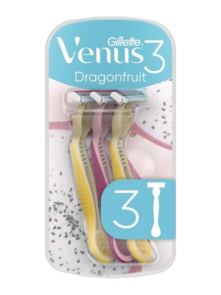 Gillette Venus Dragonfruit Kullan At 3'lü Kadın Tıraş Bıçağı