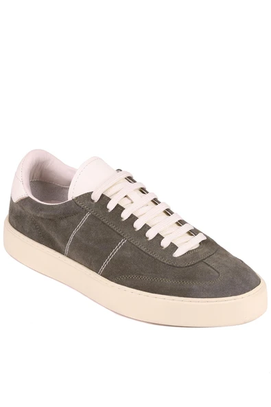 Shoetyle - Yeşil Hakiki Süet Bağcıklı Erkek Sneaker 666-3071 - Resim 8