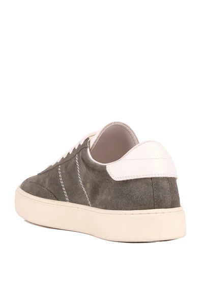 Shoetyle - Yeşil Hakiki Süet Bağcıklı Erkek Sneaker 666-3071 - Resim 11