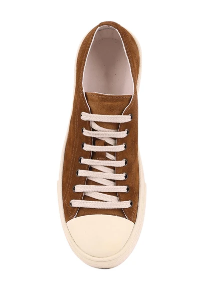 Shoetyle - Taba Hakiki Süet Bağcıklı Erkek Sneaker 666-25 - Resim 11