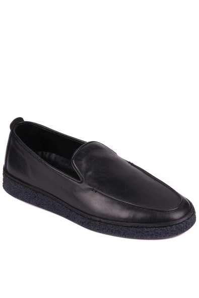 Shoetyle - Siyah Hakiki Deri Erkek Günlük Ayakkabı 666-1099 - 2