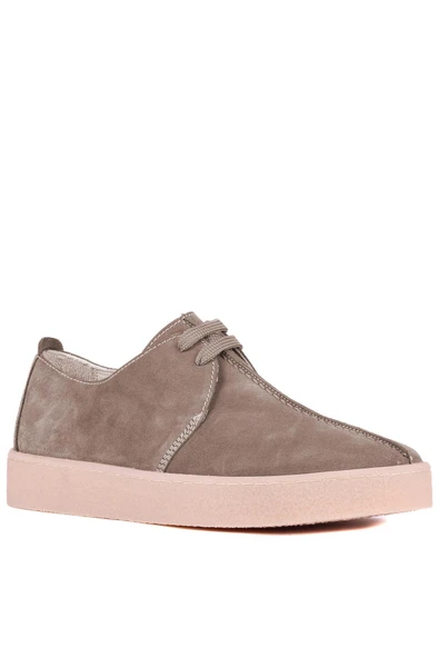Shoetyle - Gri Hakiki Süet Bağcıklı Erkek Günlük Ayakkabı 666-21 - 3