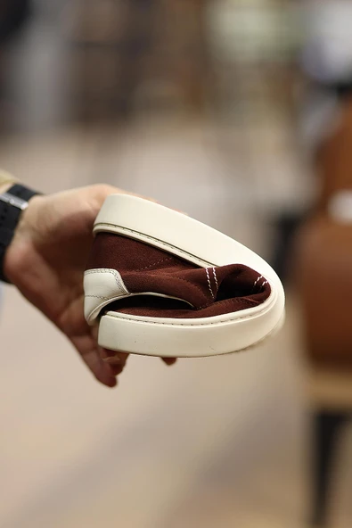 Shoetyle - Koyu Kahverengi Hakiki Süet Bağcıklı Erkek Sneaker 666-3071 - Resim 3