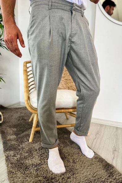 Chekcich Jogger Pantolon GRI - 3