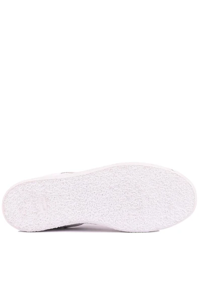 Shoetyle - Beyaz Hakiki Deri Bağcıklı Erkek Sneaker 666-11 - Resim 7