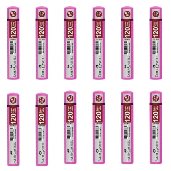 Faber-Castell Grip Min 0.5 mm 120'li Tüp Pembe - 12 Adet