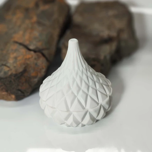 El Yapımı  Beyaz Sabun Kokulu Dekoratif Mum , Doğal ve Ferah Koku - 3